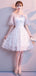 Sweet Off White Lace Cheap Homecoming Vestidos on-line, cheap short prom dresses, CM775
