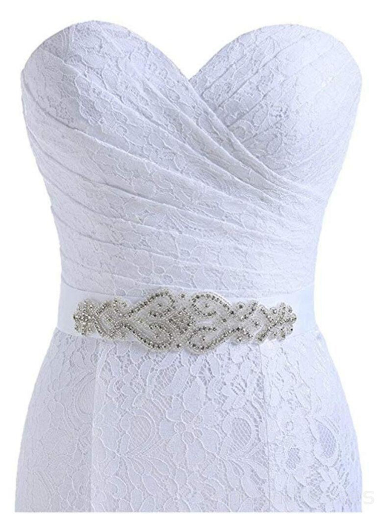 Αγαπημένη γοργόνα λευκή δαντέλα Γοργόνα Φορέματα σε απευθείας σύνδεση, φθηνά νυφικά δαντέλα, WD468