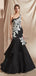 Um folho de ombro vestidos de baile para os estudantes de tarde de sereia pretos, vestidos de baile para os estudantes partidários da tarde, 12075