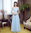 Mismatched Blue Tulle Long Bridesmaid Dresses, Bridesmaid Dresses, BD006