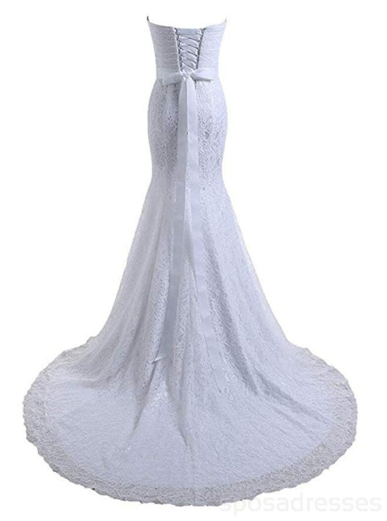 Αγαπημένη γοργόνα λευκή δαντέλα Γοργόνα Φορέματα σε απευθείας σύνδεση, φθηνά νυφικά δαντέλα, WD468