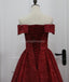 Από τον Ώμο Σκούρο Κόκκινο Sparkly Μια γραμμή Μακρύ Βράδυ Φορέματα Prom, Βράδυ Πάρτι, Φορέματα Prom, 12296
