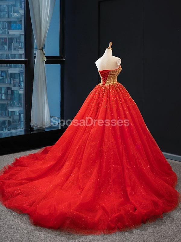 Sparkly Sweetheart Beaded Long Evening Prom Dresses, vestidos de fiesta de noche, 12257