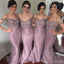 Sexy Mermaid Sweet Heart Off Shoulder Lace Affordable Bridesmaid Dresses, WG123
