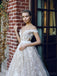 A-line Deep V Neck Off The Shoulder Prom Dresses, Sweet 16 Prom Dresses, 12466