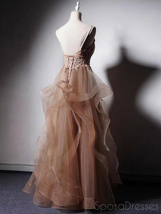 Querida pescoço ouro lantejoulas uma linha barato longo Evening Prom Dresses, Evening Party Prom Dresses, 12350