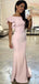 Vestidos de dama de honor largos baratos de color rosa pálido populares en línea, WG550