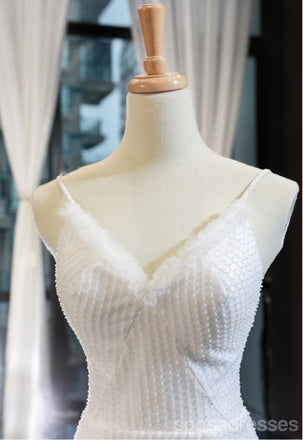 Spaghetti Straps Ruffle Γοργόνα Φθηνά Νυφικά Διαδικτυακά, Φτηνά Νυφικά, WD620