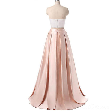 Simple Sexy Two Pieces Long Evening Prom Dresses, Popular Cheap Long 2018 Party Prom Dresses, 17244