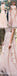 Charming Pink Lace Sexy V-neck Long Sheath Tulle Wedding Party Dresses, WD0139