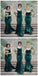 Flügelärmel Smaragdgrün Boden Länge Meerjungfrau Lange Brautjungfernkleider Online, WG549