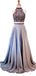 Σέξι backless ανοικτό πίσω γκρι beaded μακριά φορέματα prom βράδυ, φτηνά συνήθεια γλυκό 16 φορέματα, 18508
