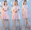 Blush Pink Short No coinciden Vestidos de dama de honor baratos y simples en línea, WG515