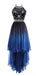 Halter Beaded Υψηλή Χαμηλή Σιφόν Ombre Φθηνά Μακρά Βραδινά Φορέματα, Sweet16 Φορέματα, 18406