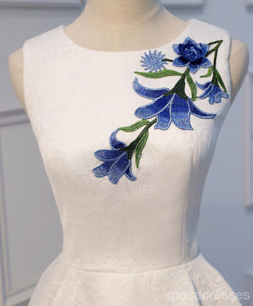 Μοναδικό Λευκό Lace Applique Φθηνό Μικρού Μήκους Φορέματα Σε Απευθείας Σύνδεση, CM666