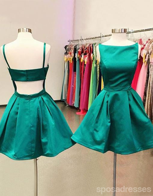 Arrières robes de retour au foyer d'Emerald Green ouvertes bon marché courtes, CM448
