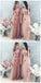 Sequin Bodice Tulle Rock Billig Brautjungfer mit Ärmeln, WG218
