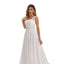 Simple Ivory A-line Open Back Handmade Lace Wedding Dresses,WD806