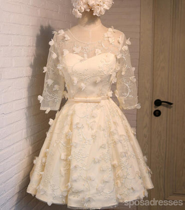 Μακρύ Μανίκι δαντελλών Ανοίξτε Πίσω τον Homecoming Prom Φορέματα, Οικονομικά Σύντομο Κόμμα Φορέματα Prom, Τέλεια Homecoming Φορέματα, CM282