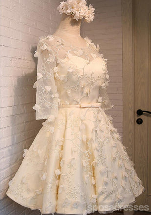 Μακρύ Μανίκι δαντελλών Ανοίξτε Πίσω τον Homecoming Prom Φορέματα, Οικονομικά Σύντομο Κόμμα Φορέματα Prom, Τέλεια Homecoming Φορέματα, CM282