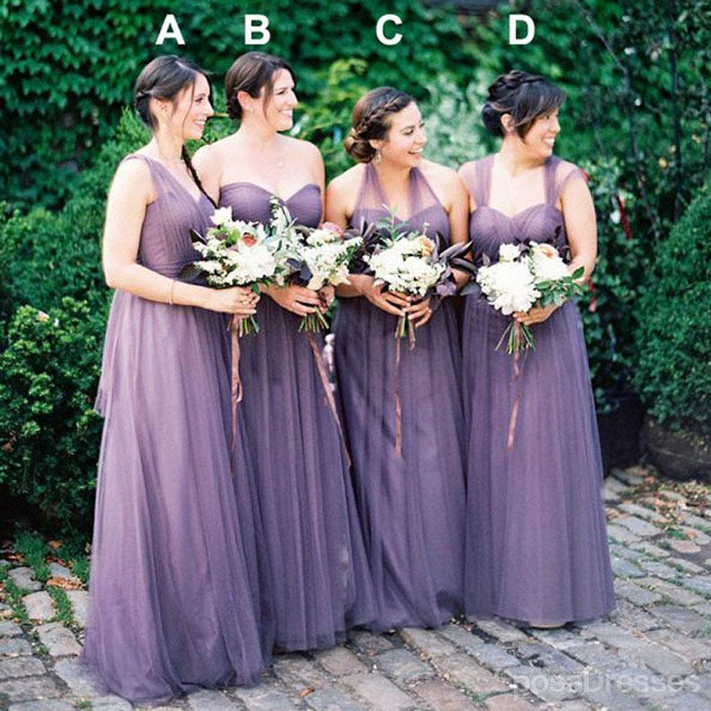 Online Converiable Mismated Tulle Long Wedding Party Dresses Cheap Charming Bridges Dress, WG167