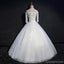 Από τον Ώμο Μακρύ Μανίκι Δαντέλα διακοσμημένα με Χάντρες Φορέματα Ενός γραμμών Γάμου, Custom Made νυφικά, Φθηνά Νυφικά, WD213