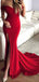 Απλό Κόκκινο Γοργόνα Πλευρά Σχισμή Από τον Ώμο Μακρύ Βράδυ Φορέματα Prom, Φθηνή Γλυκό 16 Φορέματα, 18441