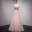 Β Neckline Δαντελλών Ροδάκινων Φορέματα Prom Βραδιού, Δημοφιλή Δαντέλα Κόμμα Φορέματα Prom, Συνήθεια Μακριά Φορέματα Prom, Φτηνές Επίσημα Φορέματα Prom, 17188