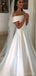 Off Shoulder Simple Satin A-line Robes de mariée bon marché en ligne, robes de mariée bon marché, WD512