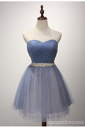 Strapless Sweetheart Two Colours Tulle Homecoming Prom Dresses, Προσιτό κοντό πάρτι Prom Sweet 16 φορέματα, τέλεια φορέματα κοκτέιλ Homecoming, CM356