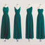 Καλύτερη Πώληση Φτηνές Απλή Ασυμφωνία Στυλ Σιφόν Πάτωμα-Μήκους Επίσημη Καιρό Teal Πράσινο Φορέματα Παράνυμφων, WG183
