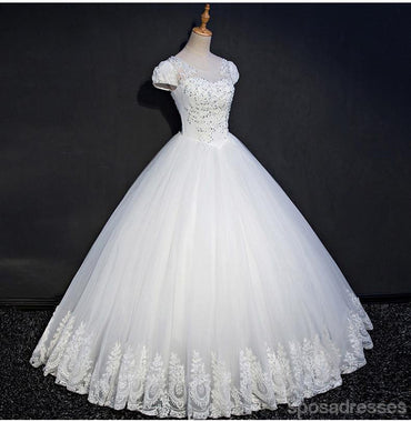 Το Cap Sleeve Lace πέρασε μια γραμμή Γαμήλια Φορέματα, Προσαρμοσμένο σε Γαμήλια Φορέματα, Φτηνά Γαμήλια Γόνοια, WD214