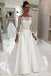 Off The Shoulder Long Sleeves A-line Wedding Dresses, Cheap Wedding Gown, WD713