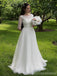 Long Sleeve A-line See Through Cheap Wedding Dresses Online, WD340