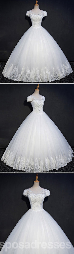 Το Cap Sleeve Lace πέρασε μια γραμμή Γαμήλια Φορέματα, Προσαρμοσμένο σε Γαμήλια Φορέματα, Φτηνά Γαμήλια Γόνοια, WD214