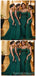 Cintas de espaguete Sereia verde vestidos de dama de honra baratos longos on-line, WG653