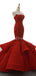 Einzigartige Spitze Rote Meerjungfrau Lange Abend Prom Kleider, Abend Party Prom Kleider, 12261