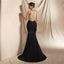 Μαύρη φούστα χρυσό beaded πλευρά σχισμή σέξι γοργόνα βράδυ prom φορέματα, βραδινό κόμμα prom φορέματα, 12069
