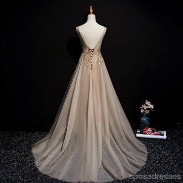Querida pescoço ouro lantejoulas uma linha barato longo Evening Prom Dresses, Evening Party Prom Dresses, 12350