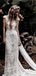 Προκλητικά Backless Καπάκι Μανίκια Δαντέλα Γοργόνα Φθηνά νυφικά Online, Φθηνά Μοναδικά Νυφικά Φορέματα, WD586