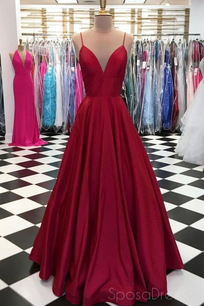 Απλό Σκούρο Κόκκινο Μια γραμμή Μακρύ Βράδυ Φορέματα Prom, η Φτηνή Συνήθεια Κόμμα Φορέματα Prom, 18589