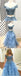 Από Τον Ώμο Κοντό Μανίκι Δύο Κομμάτια Ανοικτό Μπλε Φορέματα Χορού Βραδιού Συνήθειας Δαντελλών Μακριά, 17440