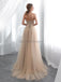 Γλυκά σαμπάνια Applique βραδινά φορέματα Prom, βραδινά φορέματα Prom, 12026