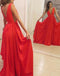 Robes de bal de soirée sexy sirène rouge foncé sirène rouge longue, 17657