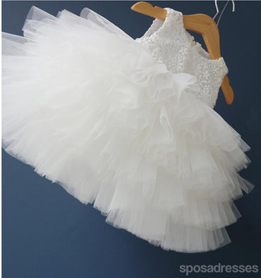 Off White Lace Top Tulle Flower Girl Dresses, Cute Tutu Dresses for Wedding, FG032