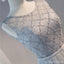 Erotischer offener grauer Zurückschnürsenkel mit Perlen versehene Heimkehrhigh-School-Ballkleider, erschwingliche kurze Parteihigh-School-Ballkleider, vollkommene Heimkehrkleider, CM286