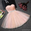 Χαριτωμένο Ροδάκινο Neckline Αγαπημένων του Tulle Homecoming Prom Φορέματα, Οικονομικά Σύντομο Κόμμα Χορό Γλυκό 16 Φορέματα, Τέλεια Homecoming Φορέματα Κοκτέιλ, CM357
