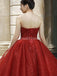 Γλυκό Sparkly Red Ball Gown Evening Prom Φορέματα, Βραδινά Κόμμα Prom Φορέματα, 12263