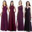 Cheap Chiffon Mismatched Custom Long Bridesmaid Dresses, BD113