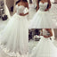 Vestido de novia largo de tul con una línea de encaje de novia, vestidos de fiesta de boda, WD0021